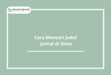 Cara Mencari Judul Jurnal di Sinta