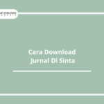 Cara Download Jurnal Di Sinta
