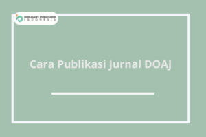 Cara Publikasi Jurnal DOAJ