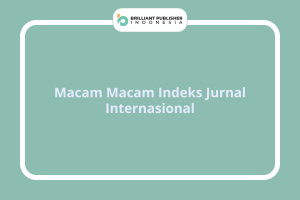 Macam Macam Indeks Jurnal Internasional
