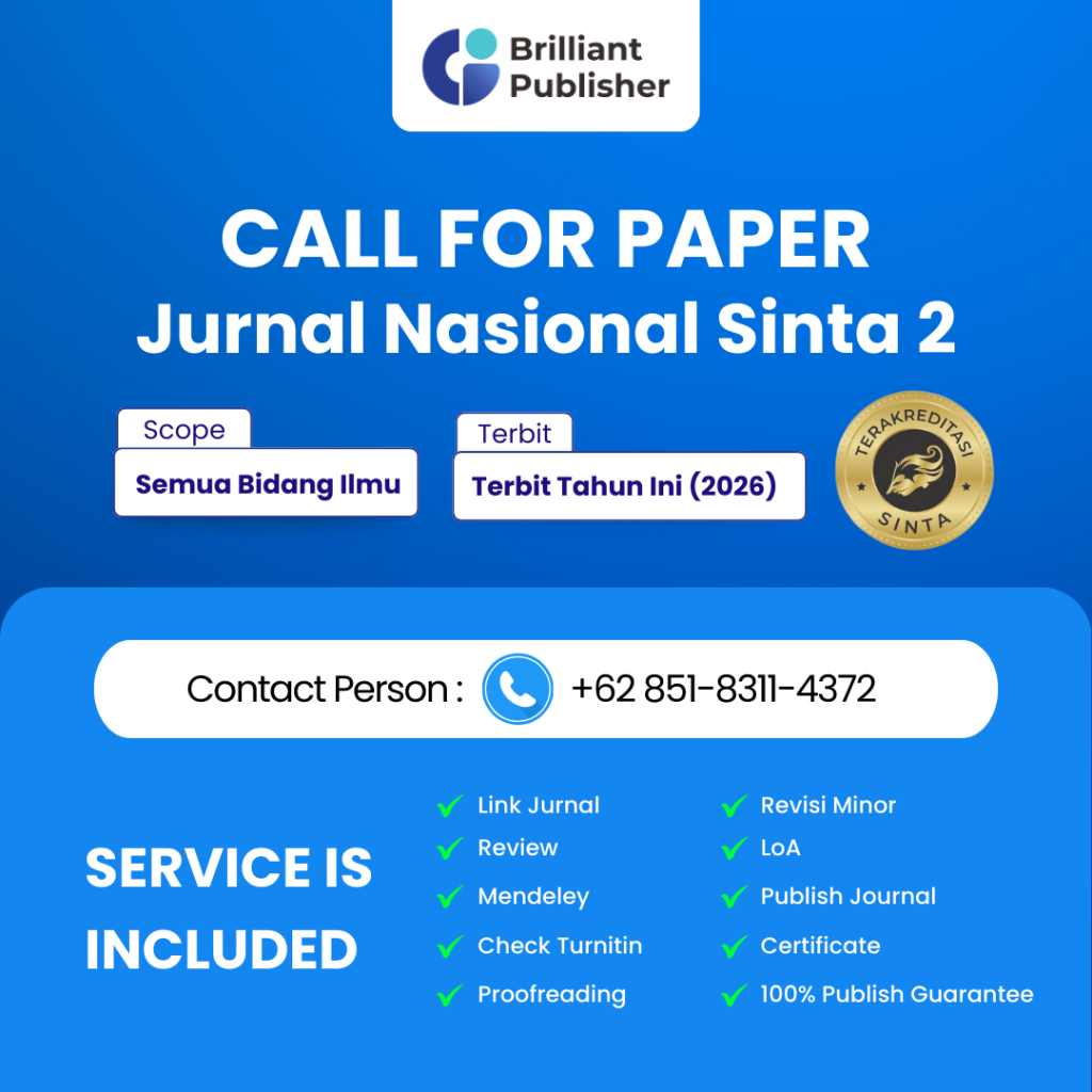 Pendampingan Publikasi Jurnal Sinta 2 Bereputasi Siap Terbit Bulan Ini!