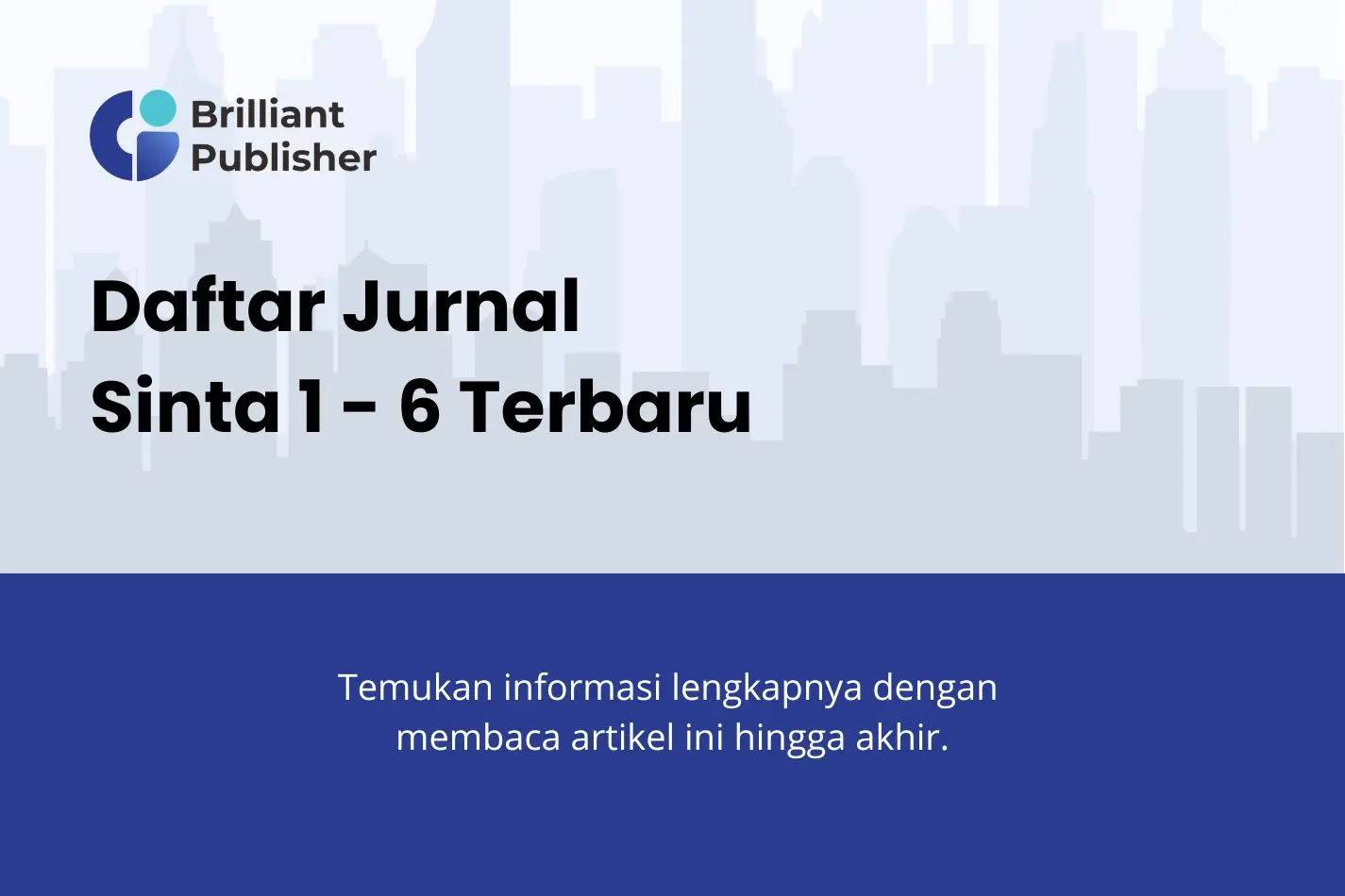 Daftar Jurnal Sinta 1 sampai 6 Terbaru 2026